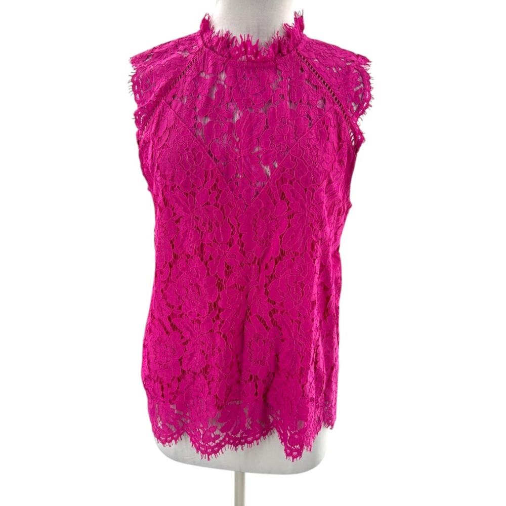 Generation love lace top steffina hot pink sz L - Picture 1 of 6